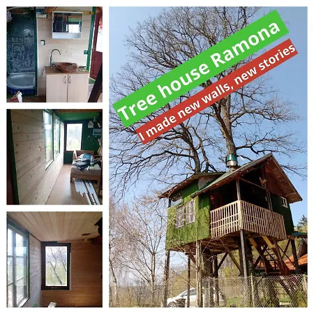 בית הארחה Tree House Ramona & Fairytale Wooden House By Ljubljana